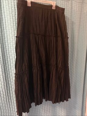 Black Tiered Maxi Skirt - Women